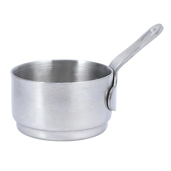 1 stk Mini Oppvarmingsgryte Rustfritt Stål Suppegryte Melk Smør Sausgryte Med Håndtak (størrelse S) Liten Small