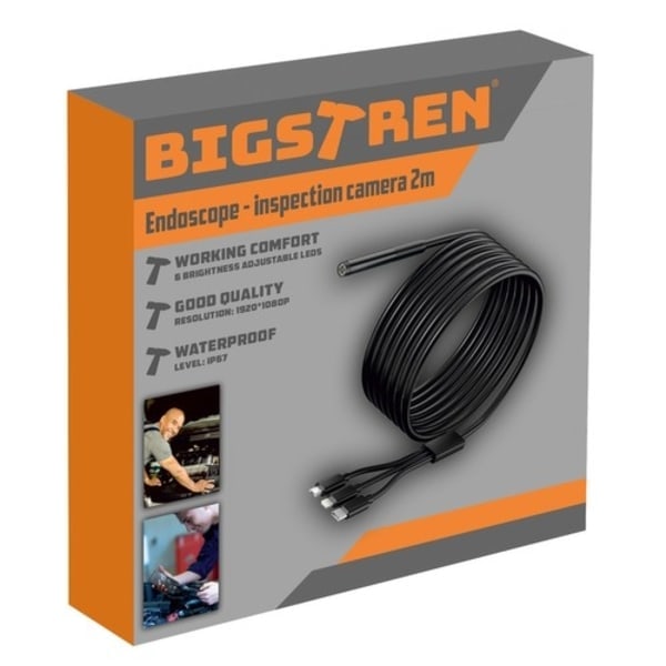 Inspeksjonskamera for Mobiltelefon & PC / USB Endoskop - 2m