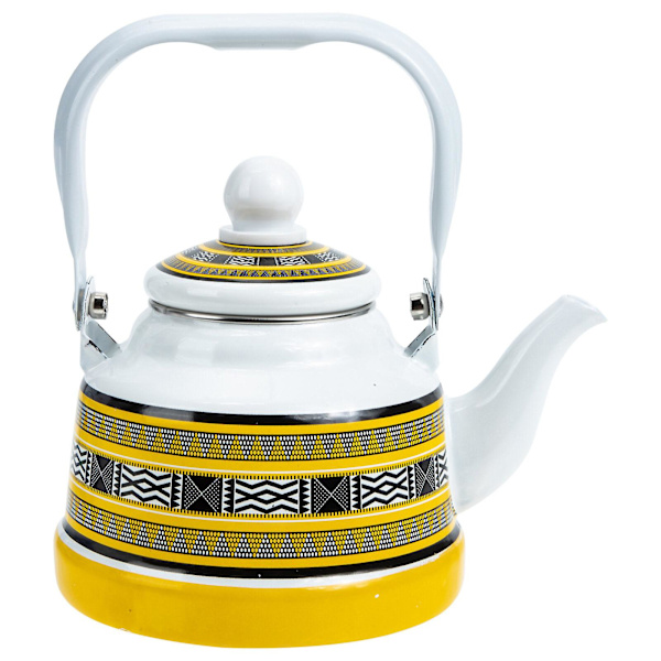 Emalleret Vandkande Husholdningskedel Hotel Tekande Emalleret Kaffekande Hvid 15.5X15CM White 15.5X15CM