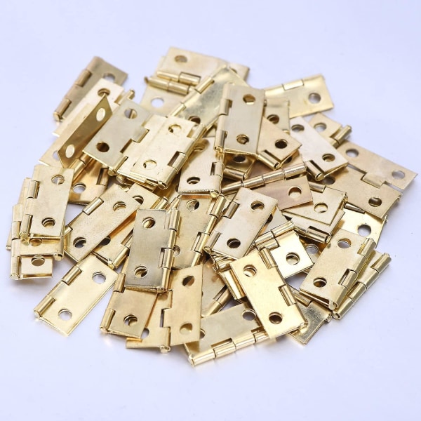 50 stk. Hængsler Butt Hinge med 200 stk. 5 mm Mini Messing Kul Sort Udskiftningsskruer