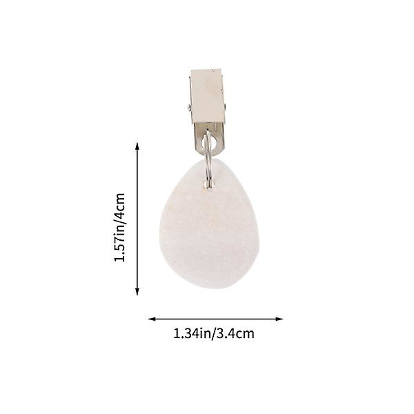 4 stk. Delikat Borddækning Vægte Dug Vedhæng Kreativ Dug Holder Hvid 4X3.4X1CM White 4X3.4X1CM