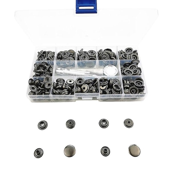 70 Set Metalliska Tryckknappar Syknappar Snabbkopplingssats