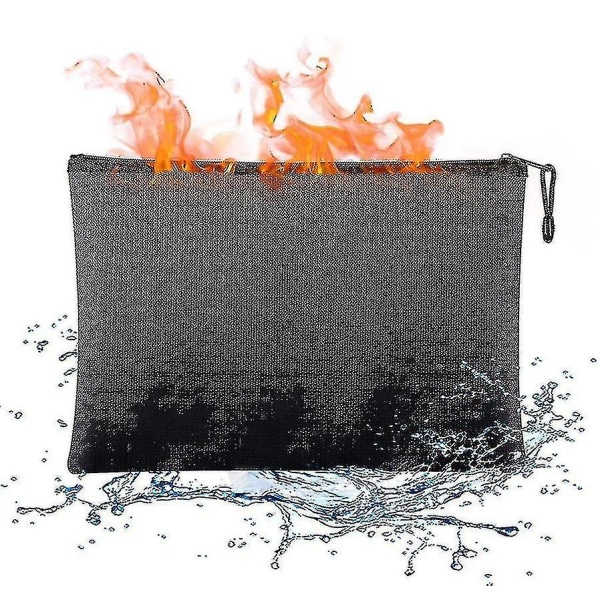 Brandsäker och vattentät skyddspåse för pengar, kontor, hem, värdefulla metaller, sedlar, säker förvaring, kontrakt, information, filpåse (1 st)