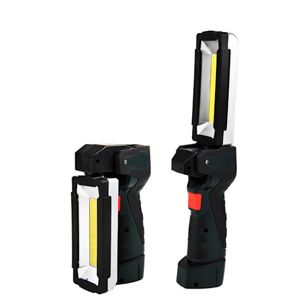 Oppladbar COB arbeidslampe med magnetisk base, bærbar mekaniker arbeidslommelykt, 360° svingbar LED arbeidslampe for bilreparasjon