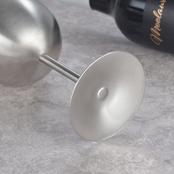 Rödvinsbägare Borstad Rostfritt Stål Champagneglas (1 st, Silver)