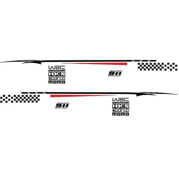 Bilsidesticker Midtlinjestripe Motorsport Dekal Bil