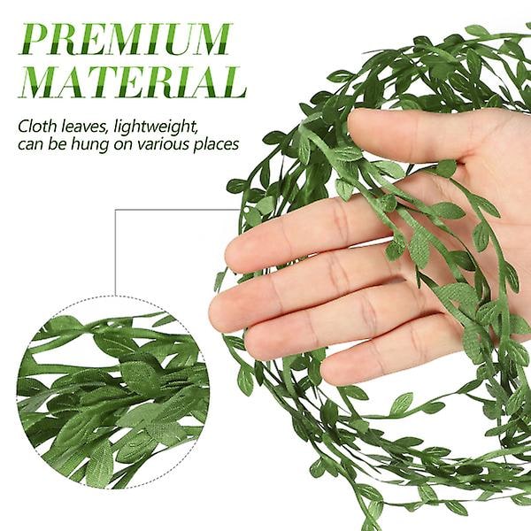 Konstgjorda Växter Falska Girlang Rankor Blad Sträng Blad Band Blomma Ballonger Grön Green