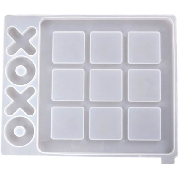 Silicone Tic Tac Toe Mold X O Board Game Silicone Resin Mold Kit Diy Silicone Molds, For Epoxy Resin Game Casting Mold