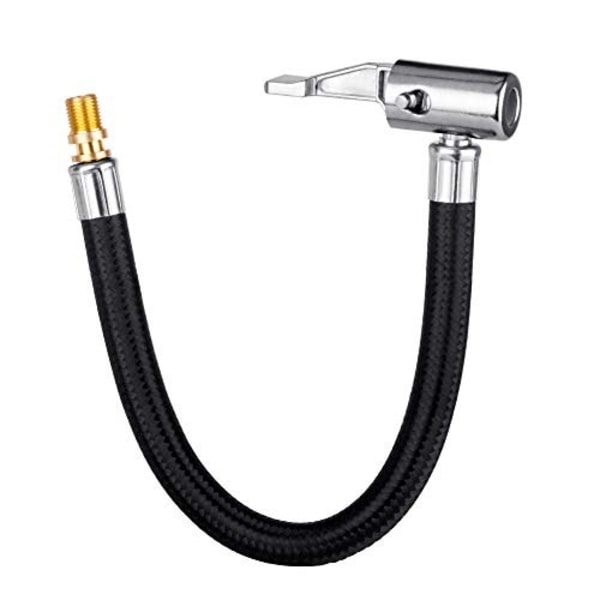 Dekk-inflator slange adapter for Twist On konvertering til Lock On tilkobling, med all-metall Lock On luftnippel og luftslange og dekkventil