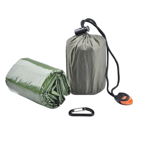 Nødsøvnsekk Varmebevaring Camping Reise Varmeblanket Grønn 200X90X1CM Green 200X90X1CM