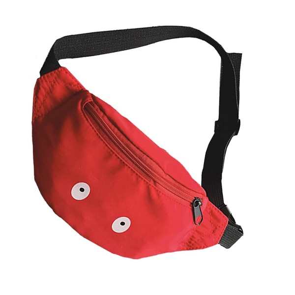 Kids Waist Bag Novelty Funny Small Eyes Fanny Pack Personality Leisure Belt Hip Bag (red)Red27*13CM