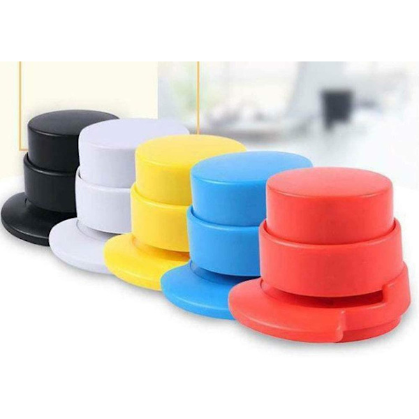 Mini Heftemaskin uten stifter Bærbar Nålesløs Heftemaskin Sikker Binding Binder Student Kontorrekvisita For Hjem Daglig Bruk (3 stk)