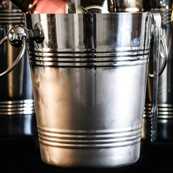 2x Rustfrit Stål Is Punch Spand Vin Øl Køler Champagne Køler Bærbar Bar Fest Klub Is B