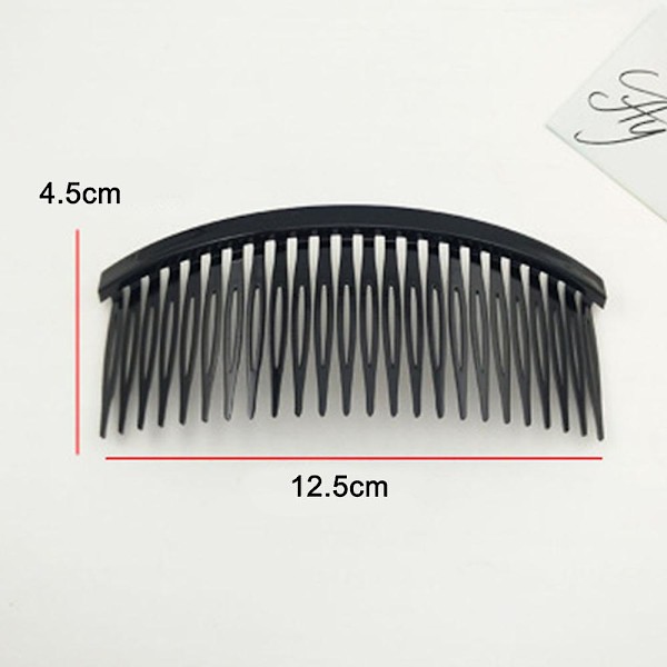 Hårkammar, Set med 12 Små, Flexibla Hållbara Hårkammar, Stark Hållning Hårklämmor för Kvinnor, Halksäkra Styling Flickors Håraccessoarer Svart Black