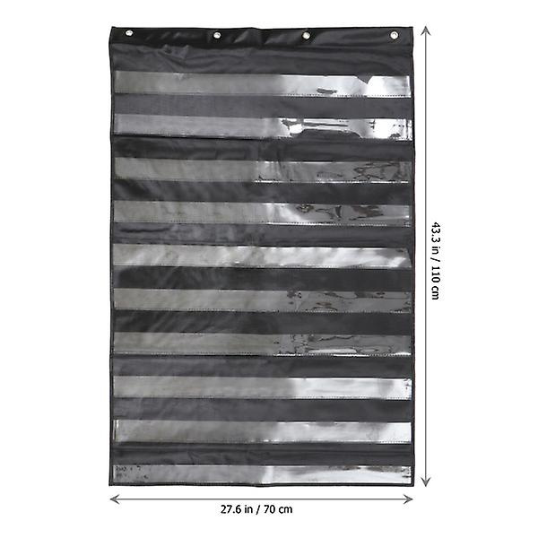 1 kpl Läpinäkyvä Taskukartta Ripustus Säilytyspussi Opetus Kartta Pussi Musta 110X70X0.5CM Black 110X70X0.5CM