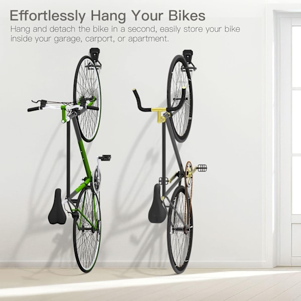 Cykelhängare, [2-pack] Tunga Cykelkrokar Väggmonterad Rackhållare, Tunga Cykelupphängning Vertikal Stativ för Garage