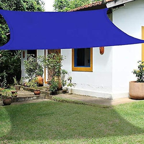 Vanntett Solseil UV-Blokker Solskjerming Patio Likebent Trekant Strikket Blokkerende Stoff Pergola Carport Markise 2x2 Royal Blå 2x2 Royal Blue