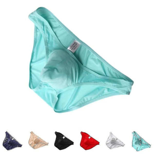 Miesten matalavyötäröiset alushousut mukavat joustavat urheilualushousut pussialushousut 2XLSininen 2XL Light Blue