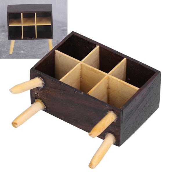 1:12 Dockskåp Display Förvaringsskåp Miniatyr Bokhylla Möbler Tillbehör