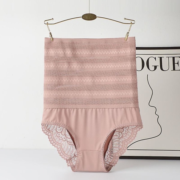 Shapewear G-streng til kvinder, højtaljet, figurformende, mavekontrol trusse XL bønne pasta farve XL bean paste color