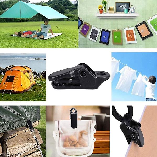 Tarpklämma, Tältklämma, Plastklämma, 50 Klämmor Plasttält Tarpklämmor Tältspärrar För Camping Baldakin Klämma Svart Tarpklämmor Markiser För Utomhusaktiviteter