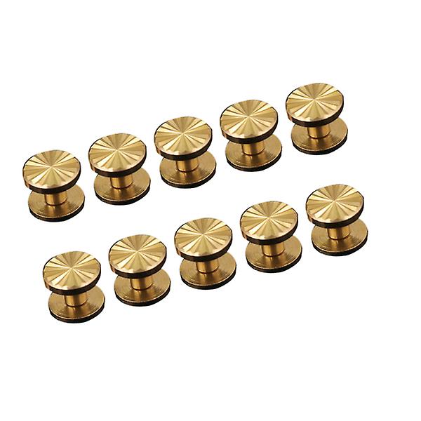 10 st Snapfästen Kläder Hantverk Nitar Tyg Nitar Läder Nitar Kit Mässing Nitar LeatherGolde Golden 1*0.4cm