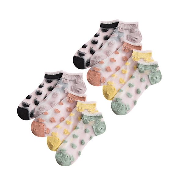 10 Par Damsockor för Kvinnor Bekväma Sockor Flickor Golvsockor Barn Korta Sockor Roliga Djursockor Cartoon Cat SocksR Random Color 17X8CM