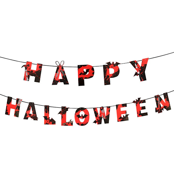 2 kpl Halloween-lippuja, Happy Halloween -lippu, kauhu Halloween-juhlatarvikkeet