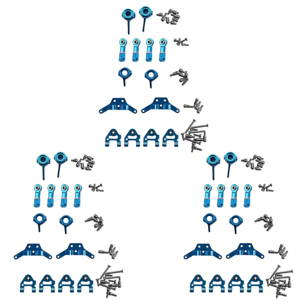 3x metal komplet sæt opgraderingsdele kompatibel med 1/28 P929 P939 K979 K989 K999 K969 Rc bildele, blå