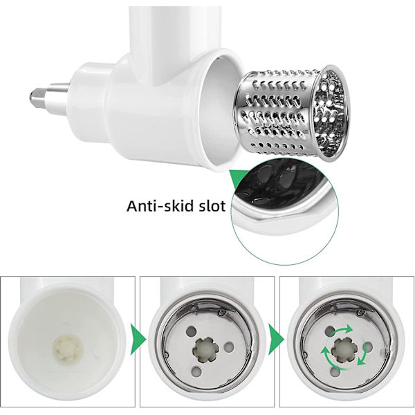 Viipalointi- ja Raastinlisäkkeet KitchenAid-sekoittimelle, Viipalointi-lisäkkeet Nopeaan Viipalointiin Salaatteihin, Perunoihin