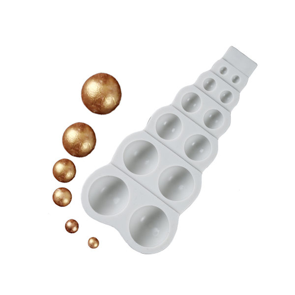 DIY 3D Perlemoldkugle Halvkugle Chokolade Silikonforme Kagedekoration Sukker Lollipop Form Kuppel Bageværktøj