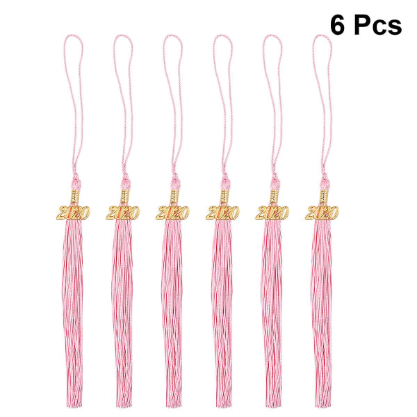 6pcs  Academic Graduation Hat Tassel Graduation Season Doctor Tassel Honor Decorative Tassel (pi