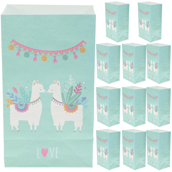 12 stk. Party Papirposer Slik Papirposer Tegneserie Papirposer Gaveposer Kraftpapirposer 12 stk 12pcs