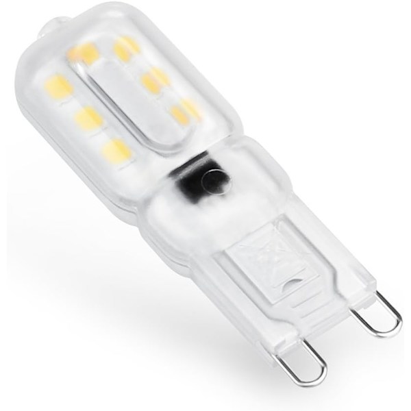 G9 3W LED-lampor G9 Bi-Pin-sockel 3W 110V Varmvit LED-lampor för landskapsbelysning, 10-pack, Klar kupa