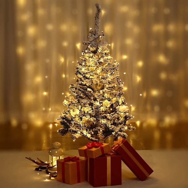 20m 200 LED Lyslenke Innendørs og Utendørs Julelys 8 Moduser Vanntette LED Lyslenker for Jul Bryllup Fest Soverom Dekor, Grønn Tråd