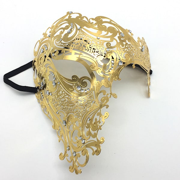 Vit Maskeraddräkt Mask 2 st Maskeraddräkt Halv Halv Ansikte Venetiansk Dansfest Leksak för Karneval Bal Maskerad Fest Festtillbehör