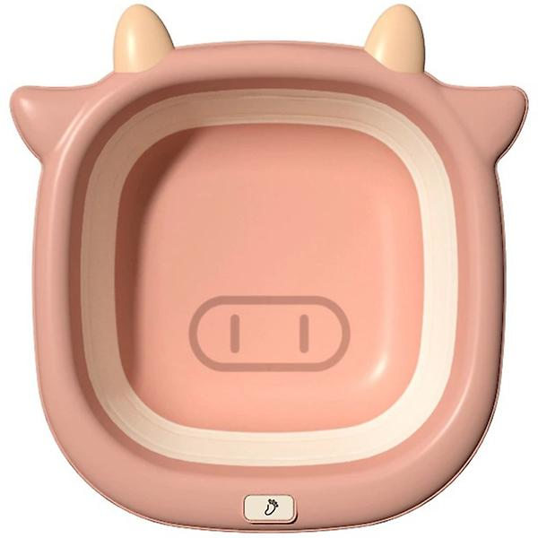 Bärbar Barnvask i Plast Utomhus Vaskhandfat Vikbart Fotbad Rosa 37X36.5cm Pink 37X36.5cm
