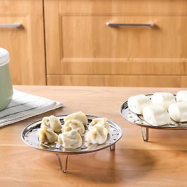 Dampstativ, rustfritt stål dampstativ rundt dampbrett kjøleristinnlegg med støtteføtter for gryter, panner, Crock-Pots