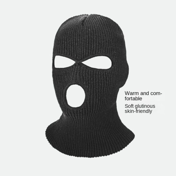 2-pack Hålvirkad Full Face Skidmask Vinter Ansiktsöverdrag för Utomhussporter - AcademyFits Kvalitet Full Face Stickad Skidmask Unisex