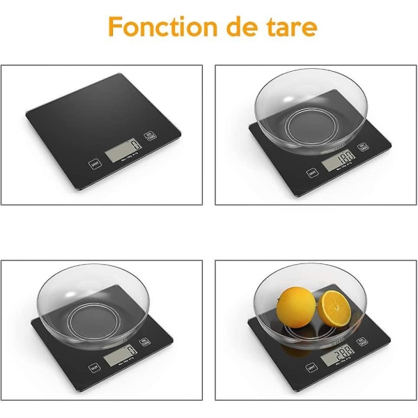 Högprecisionskökssvåg 10kg/1g, Professionell Digital Precisionsvåg Med Lcd-Bakgrundsbelyst Skärm, Automatisk Stopp Och Tarafunktion, Med Hög