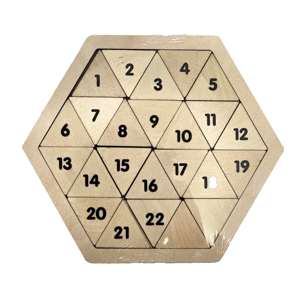 Tangram Pussel, Geometrileksaker, Hexagon Shape Block, Trä Hexagon Pussel, Kids Puzzle, Tangram Brain Teaser Toy, pedagogisk present till barn