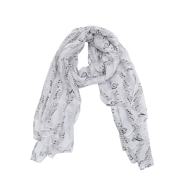 Damernas Sjal Flick Scarf Kvinna Sommar Sjal Stor Musik Sjal Solskydd SjalVit180X90X0.1CM White 180X90X0.1CM