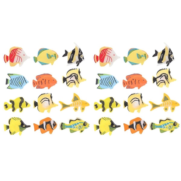 36 st Tropiska Fiskar Kognitionsleksaker Havsdjur Modellleksaker 24 st 5,8X3,8X1,4CM 24 pcs 5.8X3.8X1.4CM