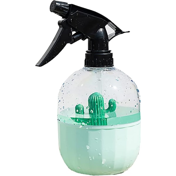 Paket med tomma plastsprayflaskor 500ml Återanvändbara sprayflaskor med justerbart spraymunstycke för växter blommor Grön