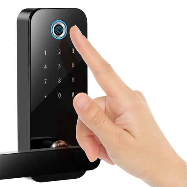 Smart Lock, Nyckelfritt dörrlås, Smart Dörrlås, Smart Lock för ytterdörr, Nyckellöst dörrlås, Fingeravtrycksdörrlås, Biometri