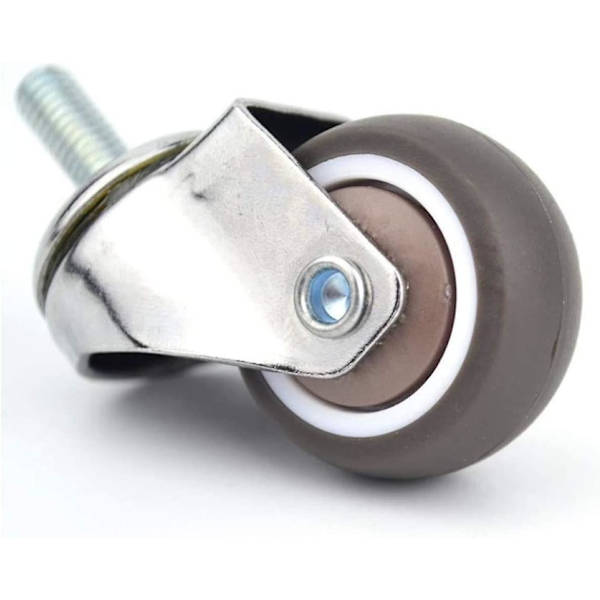 4 kpl M6 x 15 mm huonekalujen pyöriviä pyöriä 32 mm kierteellä TPE-pehmeällä kumilla 32 mm kierteellä