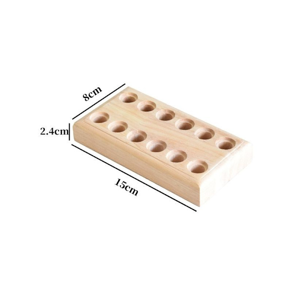 Tang Organizer Stativ i furu, treholder for kuttere, 12 hull for oppbevaring