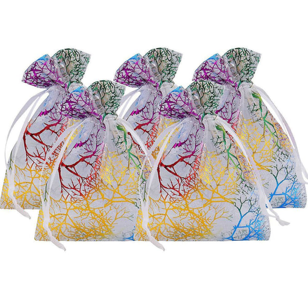 20 stk. Gennemsigtige Gaveposer Smykkeposer Organzaposer Snøreposer Snørepose 20stk 20pcs