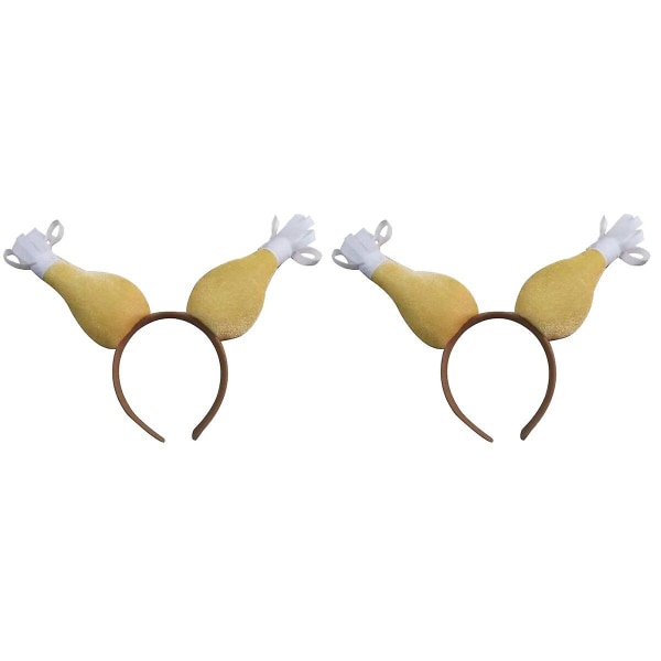 3pcs Creative Turkey Leg Headband Thanksgiving Hair Bands Adorable Hair Hoops Plush Headdress Party