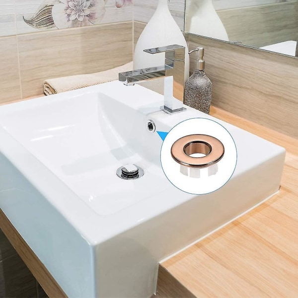 Diskho Överloppsskydd Kök Badrum Diskho Överloppsring Bassäng Trim Roséguld Rose Gold